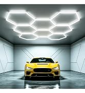 Bevenus Hexagon LED Garage Light, 6500K Super Bright Honeycomb Ceiling Light, Easy Install DIY He...