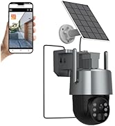 2K Tuya Solar Security Camera, Wireless Outdoor WiFi Camera with 360° PTZ, IP65, Battery Powered ...