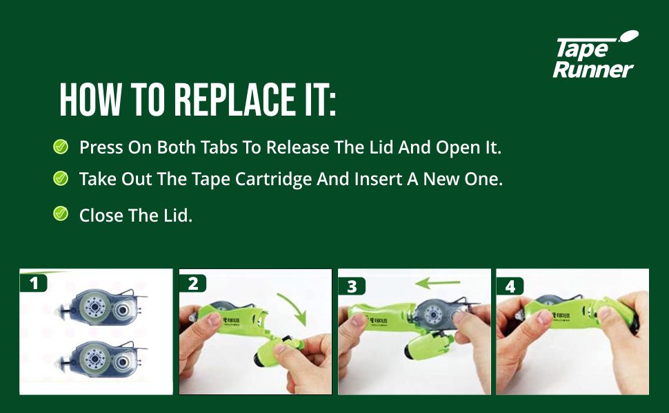 Double Sided Tape with Retractable Dispenser Roller