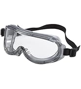 3M Professional Goggle, Clear Lens Provides Excellent Visibility, Impact-Resistant, Blocks 99.9% ...