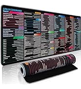 Linux Commands Line Sheet Mouse Pads for Desk, Large Linux Basics Shortcut XL Mousepad, 31.5”x11....