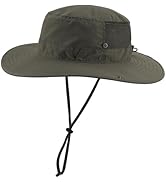Connectyle Men's Sun Hat UPF 50+ Wide Brim Bucket Hats for Fishing Hiking Gardening Adjustable Bo...