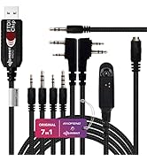 MIRKIT FTDI USB Baofeng Programming Cable 7 in 1 Compatible with Ham Radios: Baofeng UV-5R, UV-82...