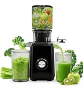 Simple Deluxe Cold Press Juicer Machines, Slow Masticating Juicer with Wide Feed Chute, High Juic...