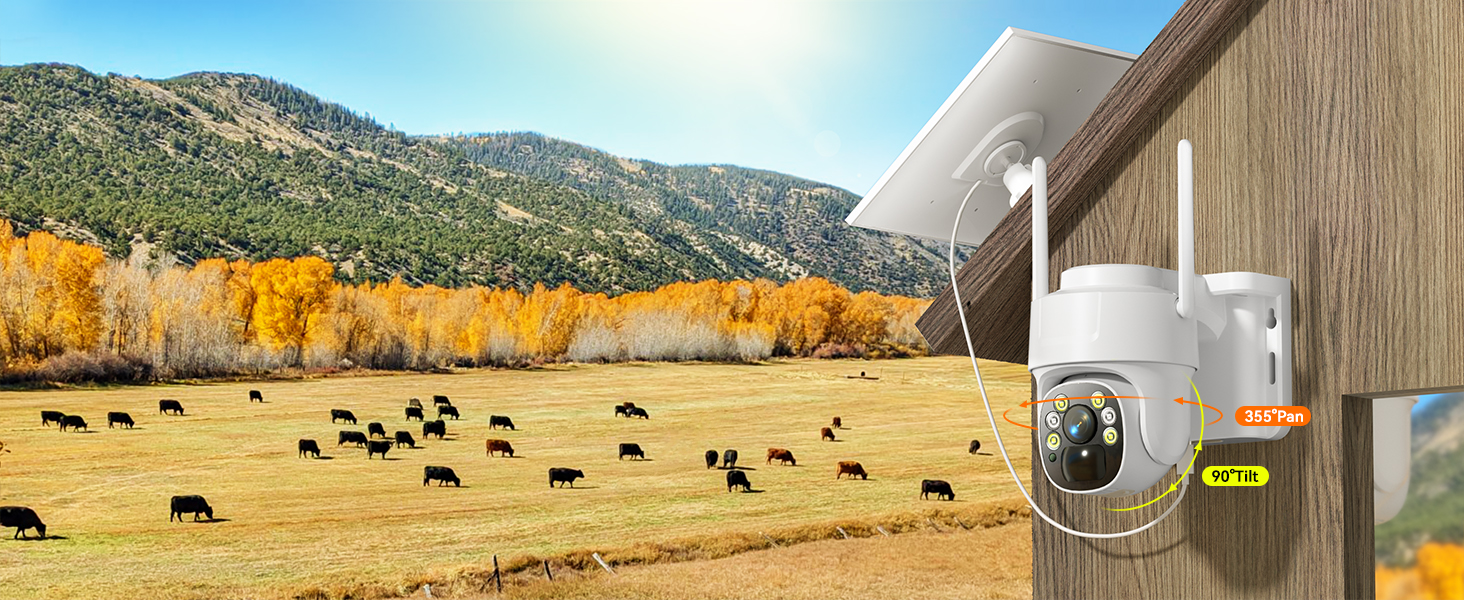 355° Pan &amp; 90° Tilt