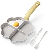 Caannasweis Egg Pan Omelette Pan, 4-Cup Nonstick Granite Omelette Skillet Breakfast Frying Pan Eg...