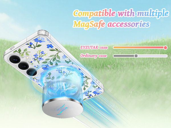 4(2)-floral phone case for magsafe for samsung wireless charging