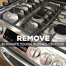 Cleans, shines and protects stove tops