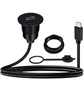 YINGAYOU USB C Panel Mount Cable 5Gbps Type C Male to Female Cable Extension 5V 3A USB C Small Ro...