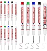 LYXMYGS 15 PCS Long Head Deep Hole Marker Pens,20mm Long Nib Marker, Longs Nose Markers, Waterpro...