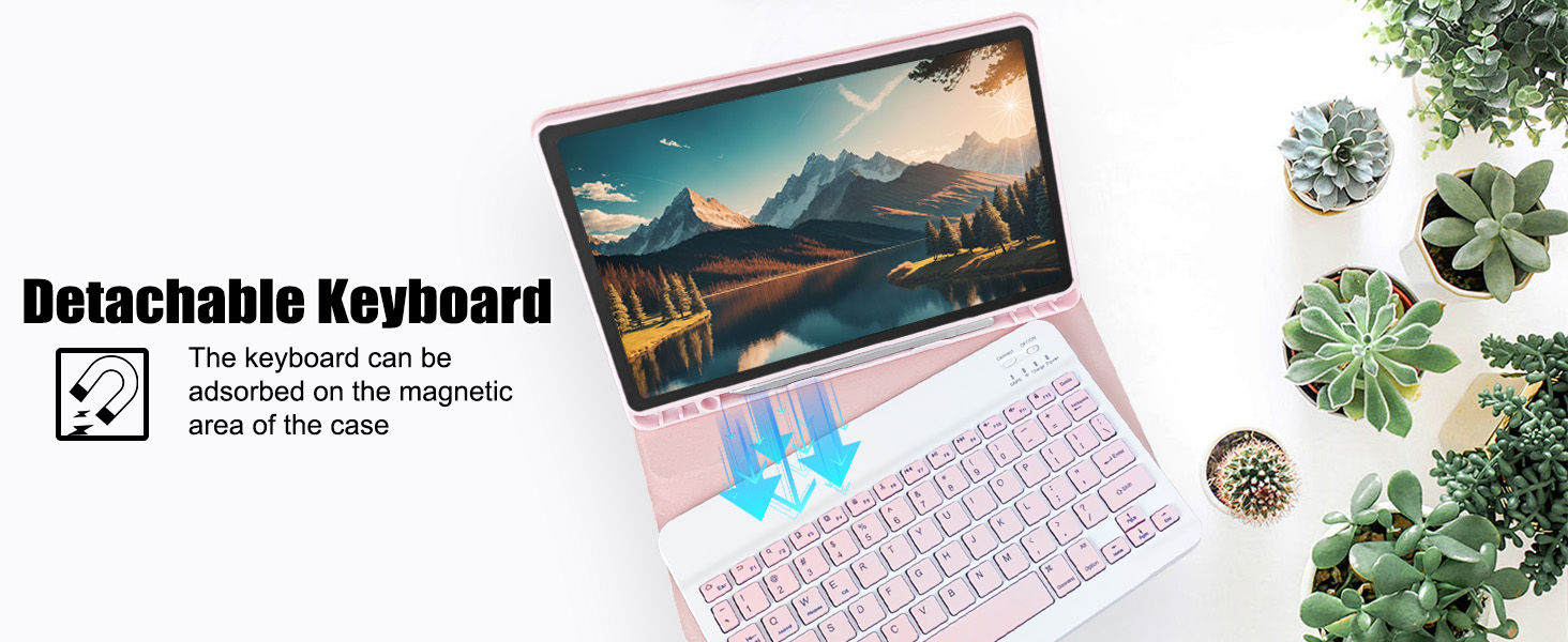 HD 10/10 Plus Keyboard case-Pink+-2