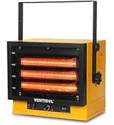 VENTISOL 5000W Garage Heater 240V,Fan-Forced Ceiling Mount Shop Heater, Hardwired Electric Garage...