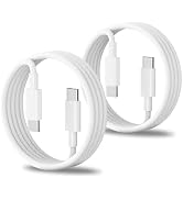 USB C to USB C Cable 6FT 60W Type C Charger Woven Fast Charging Cord for Apple iPhone 17 16 15 Pr...