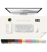 Leather Desk Pad Protector, Desk Mat, Large Mouse Pad, Non-Slip Desk Blotter, Office Laptop Desk ...