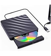 QDSYLQ External CD/DVD Drive for Laptop - CD Burner DVD Player for Laptop USB 3.0 +/-RW ROM, Exte...