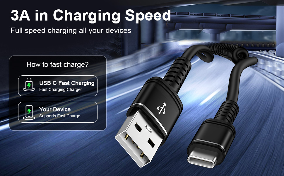 USB to USB C Cable Fast Charging iPhone 16e Car Charger Cable