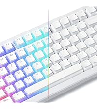 Womier Keycaps, Low Profile Keycaps, Shine Through Custom PBT Keyboard Key caps for 60% 65% 75% 80% ...