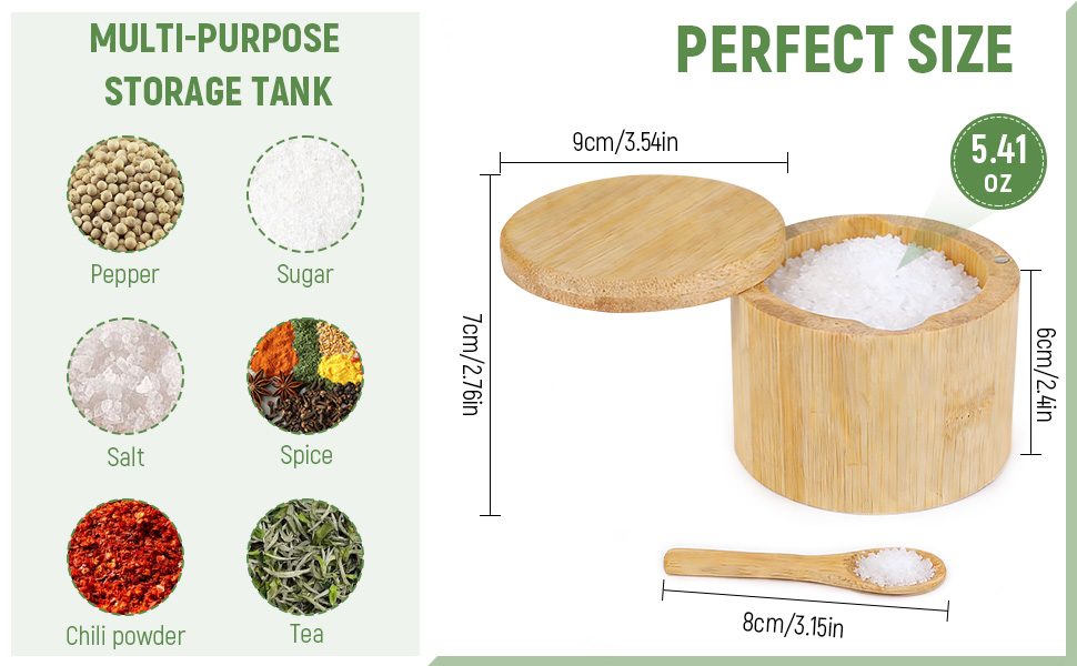 Ninsula Bamboo Salt Cellar