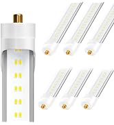 ELEKICO 8FT LED Bulbs, Super Bright 72W 9000lm 5000K, T8 T10 T12 LED Tube Lights, FA8 Single Pin ...