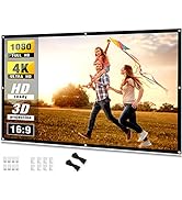 Projector Screen 84 inch, Taotique 4K Movie Projector Screen 16:9 HD Foldable and Portable Anti-C...