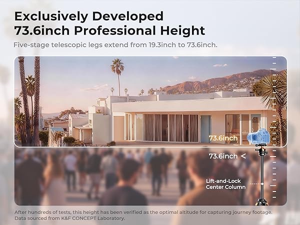 K&amp;F CONCEPT 73" Aluminum Compact Camera Tripod