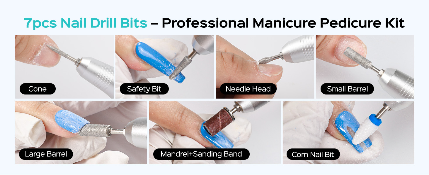 7pcs nail drill bit