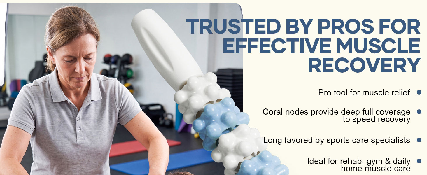 Pro-approved massage stick favored by sports care specialists and fitness trainers