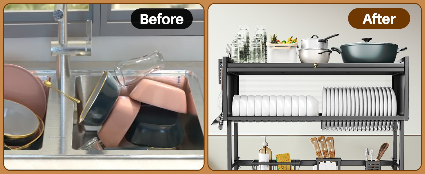 over sink Dish Drying Rack