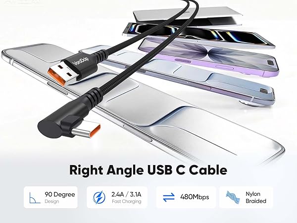 90 degree usb c cable