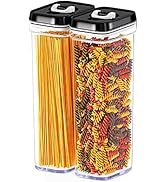 DWËLLZA KITCHEN Pasta Storage Containers for Pantry Airtight - 2 Pc Spaghetti Container Storage -...