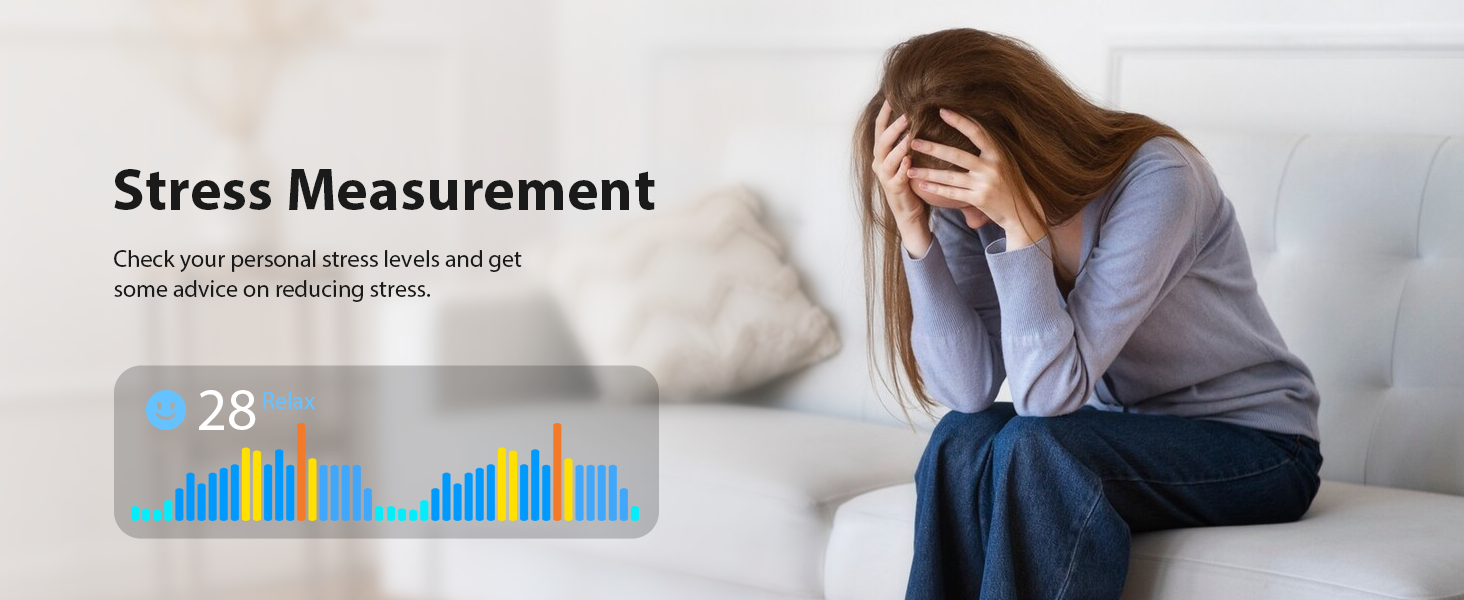 Smartwatch for women with all-day stress monitoring to support daily wellness awareness