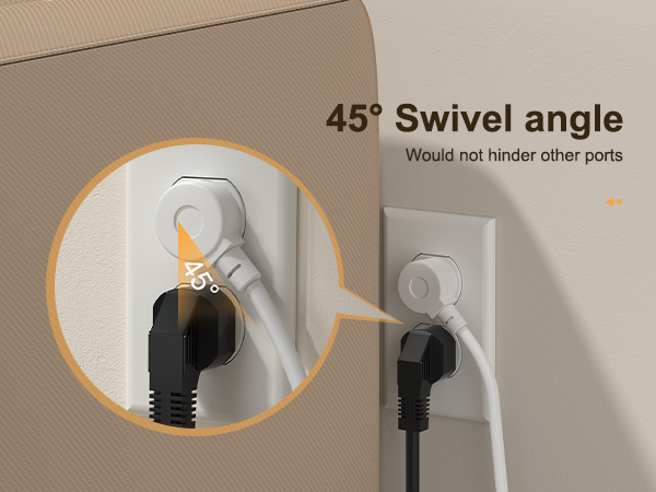 Power Smart, Plug at 45° – Designed for Space and Grace!