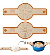 PLAPITATE Silicone Bread Sling for Dutch Oven Liner, Non Stick 2 PCS, Easy Clean Reusable Silicon...