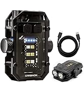 CARBINOX Flashlight Mini, 300 Lumens Rechargeable LED+COB Light, Dual Independent Switches, 7 Mod...