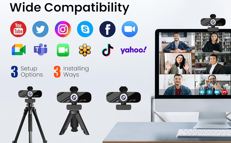 computer camera with microphone for desktop