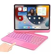 LENRICH Keyboard Case for iPad Air 11 inch M3 2025/M2 2024,Mulit Touchpad Backlight for iPad Pro ...