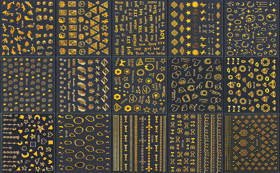 90 Sheets Nail Stickers for Nail Art DIY