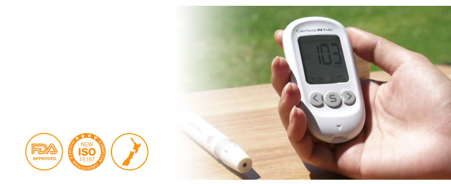CareSens N Feliz Blood Glucose Monitoring System Blood Sugar Meter Diabetes