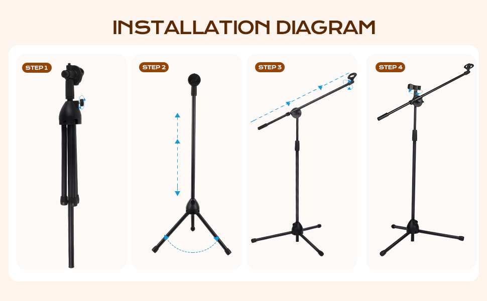 360 adjustable micphone stand 360 adjustable boom mic Boom Arm Mic Stand