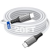20FT USB C to USB-C Cable 60W, Extra Long Type C Fast Charging Cord, USBC Charger Cable Compatibl...