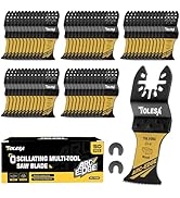 TOLESA 50PCS Arc Edge Oscillating Saw Blade Wood, CR-V Oscillating Tool Blades, Oscillating Multi...