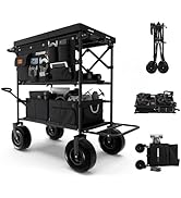 TARION Video Production Camera Cart - Foldable Photography Dolly with Inflatable Rubber Wheels an...
