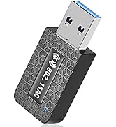 GAROGYI USB WiFi Adapter AC1300Mbps, USB 3.0 WiFi Dongle, 5.8Ghz /2.4Ghz, WiFi USB 3.0 Wireless A...