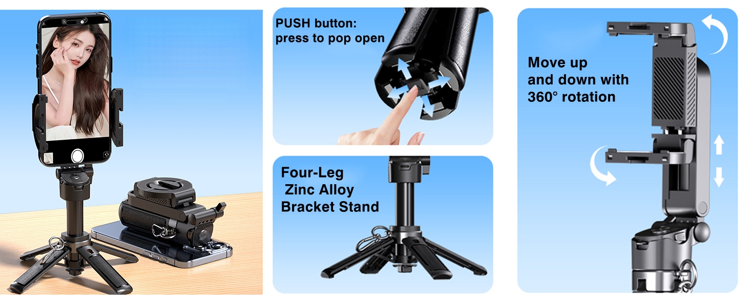 Magnetic Phone Tripod Stand