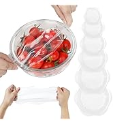 Silicone Stretch Lids for Food Storage in Fridge, Reusable Elastic Bowl Covers for Cup, Cans, Jar...