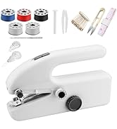 Portable Hand Sewing Machine Mini Handheld Sewing Machine, USB Battery Powered, 2 Speeds, Cutter,...