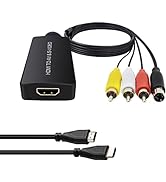 Dingsun HDMI to SVideo Converter HDMI to Audio Video Converter HDMI to RCA Adapter with Svideo Ca...