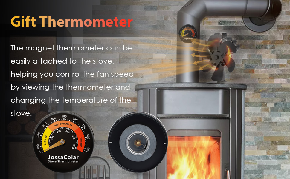 wood stove fan heat powered