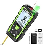 Huepar 3-in-1 Laser Measuring Tool, 400Ft Laser Measure &amp; 33Ft Green Cross Line Laser Level &amp; 6.5...
