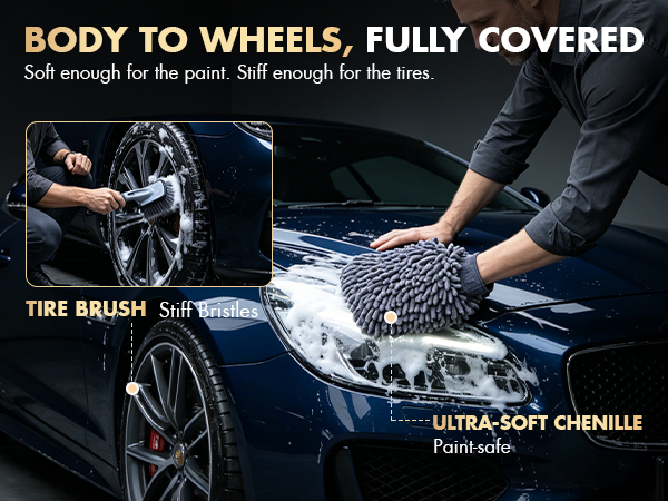 BODY TO WHEELS, FULLY COVERED